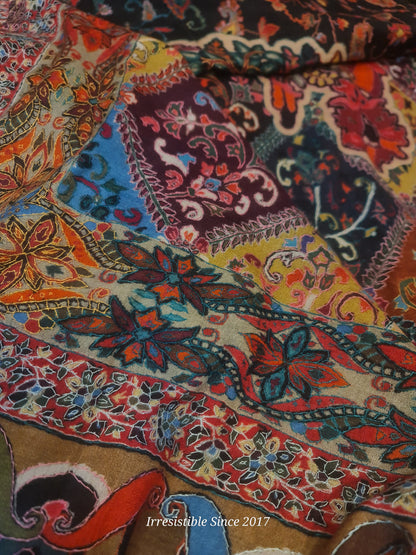 Shahtoosh: needle work kalamkari shawl