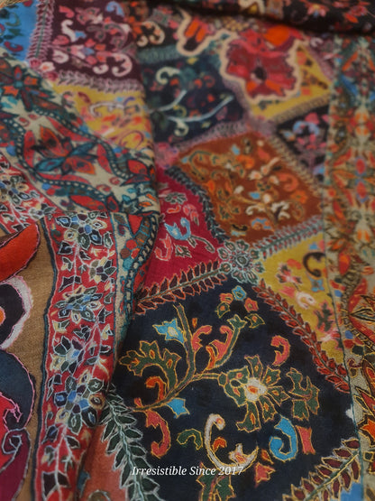 Shahtoosh: needle work kalamkari shawl