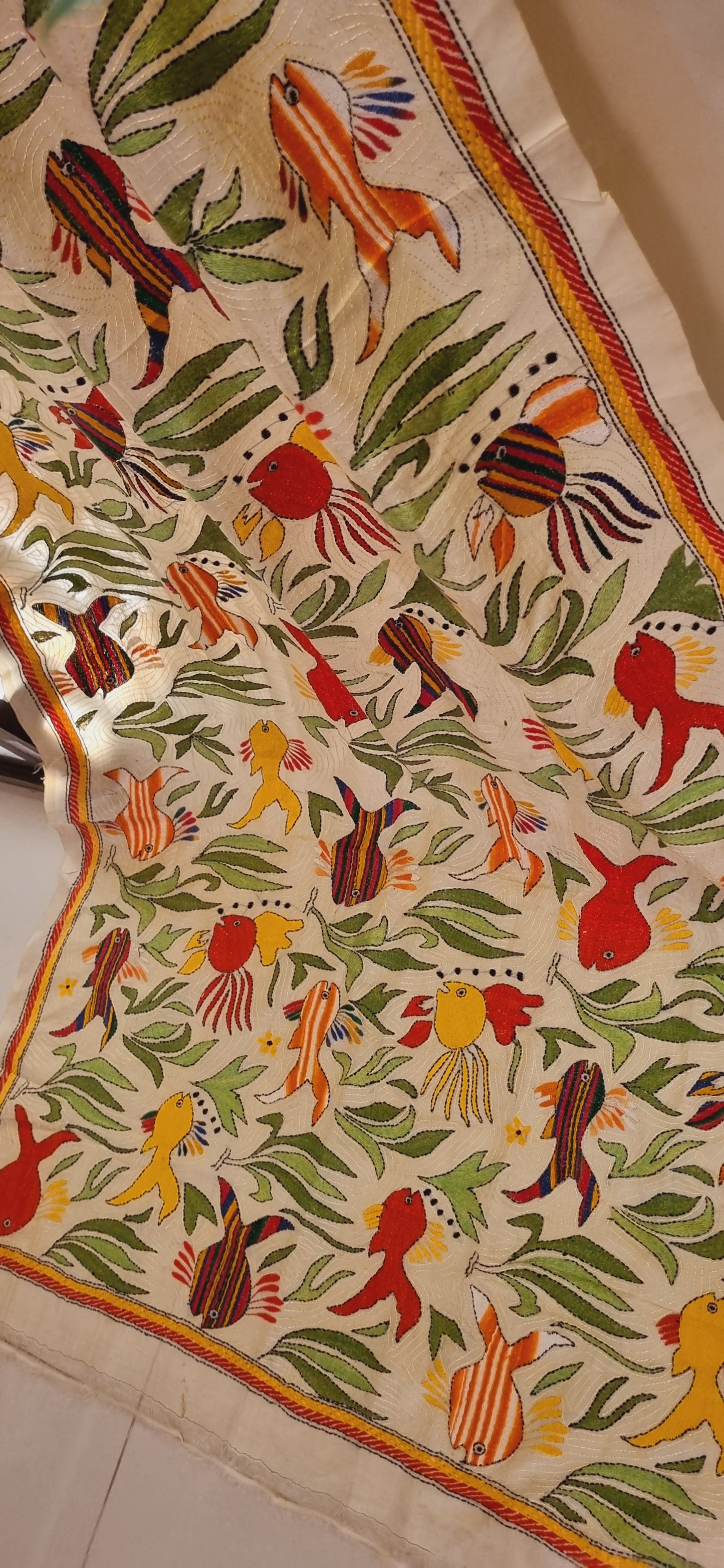 Sale: kantha dupata, chanderi silk