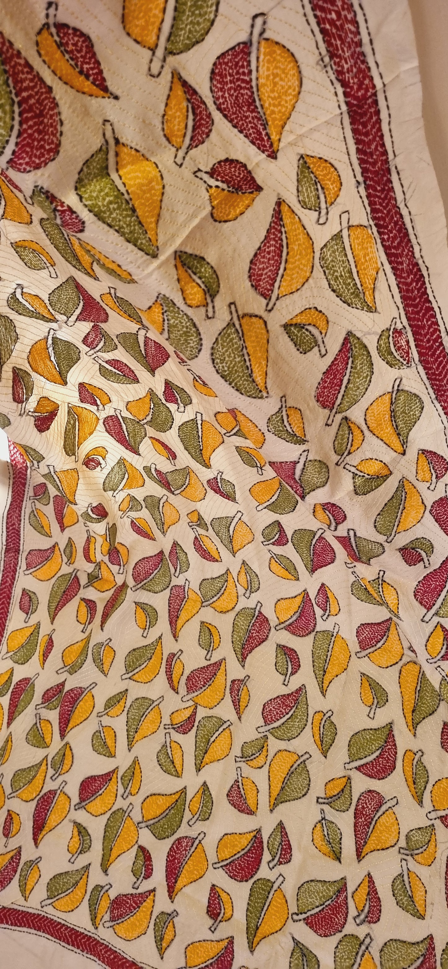 Sale: kantha dupata Chanderi silk