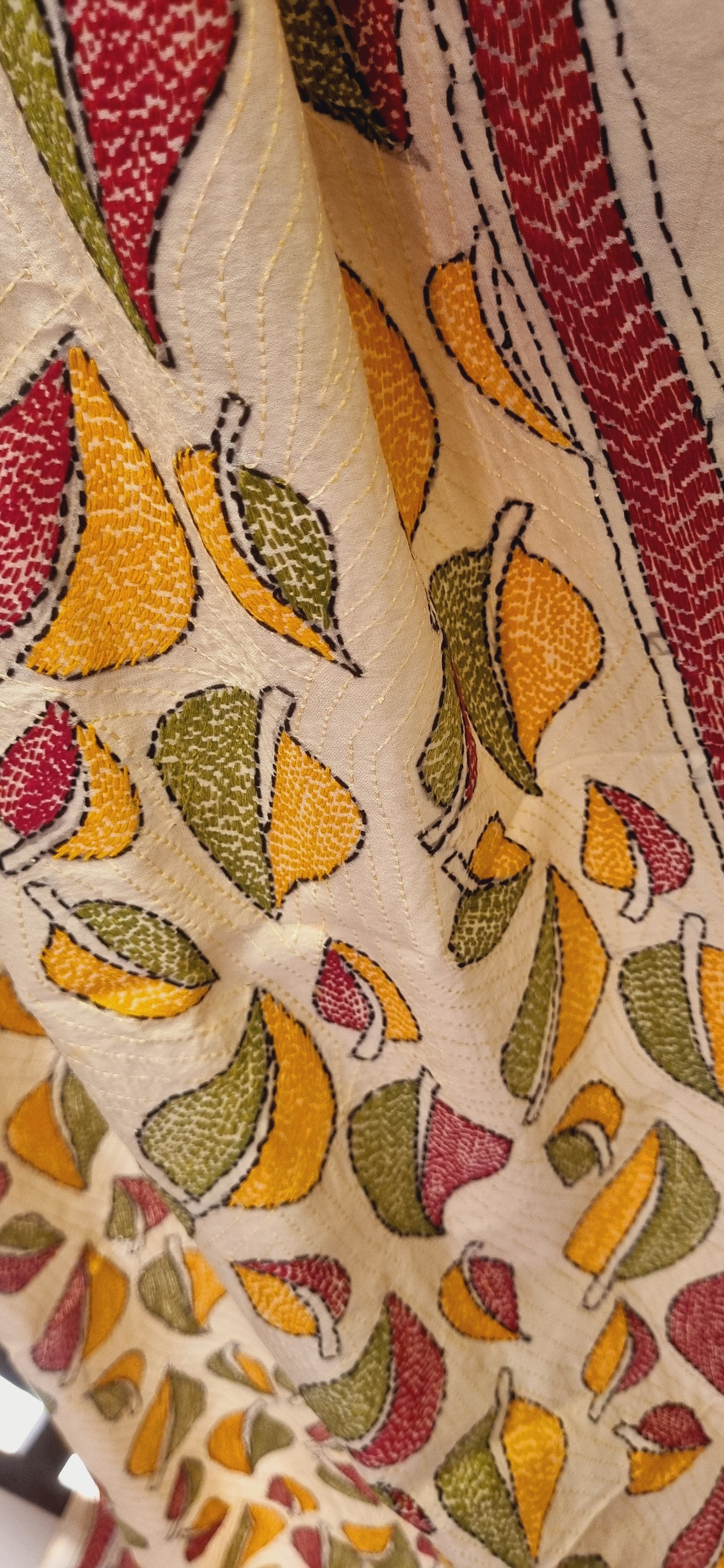 Sale: kantha dupata Chanderi silk