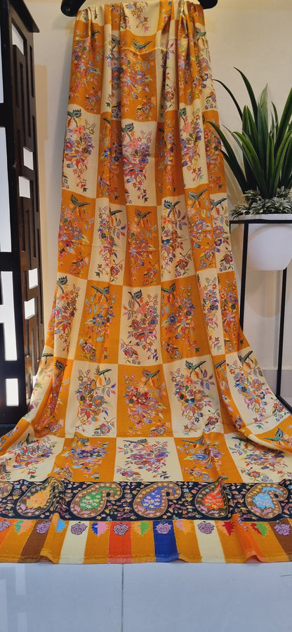 Kalamkar shawl: toosh pashmina