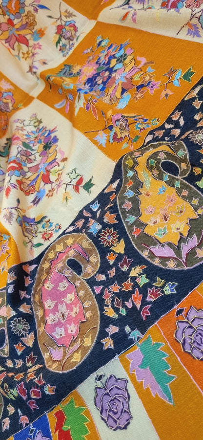 Kalamkar shawl: toosh pashmina
