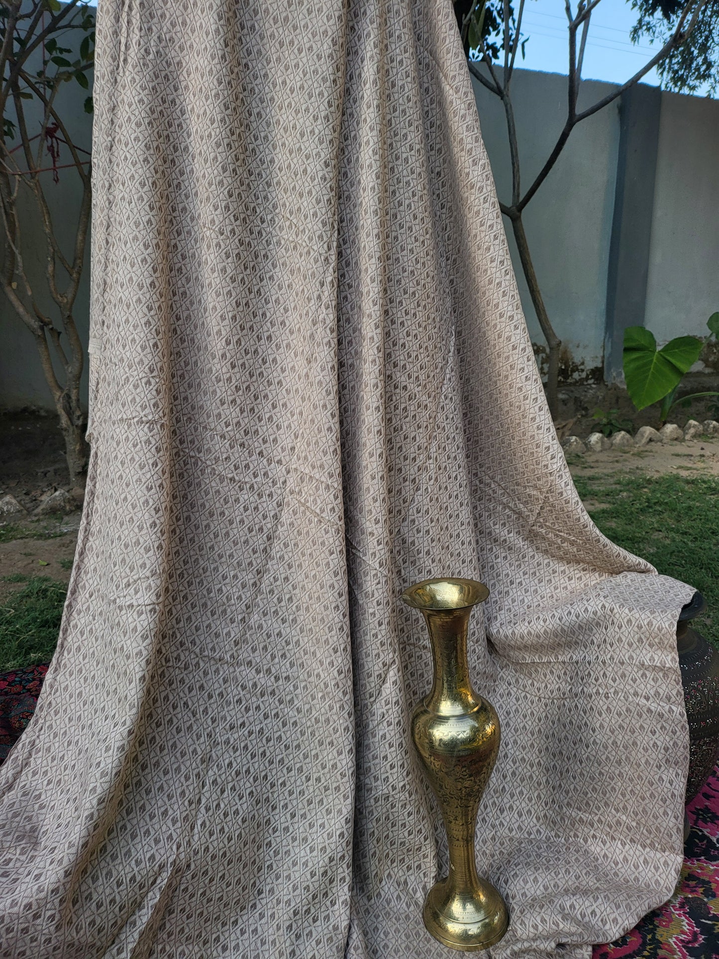 Cashmere :  Reversible shawl