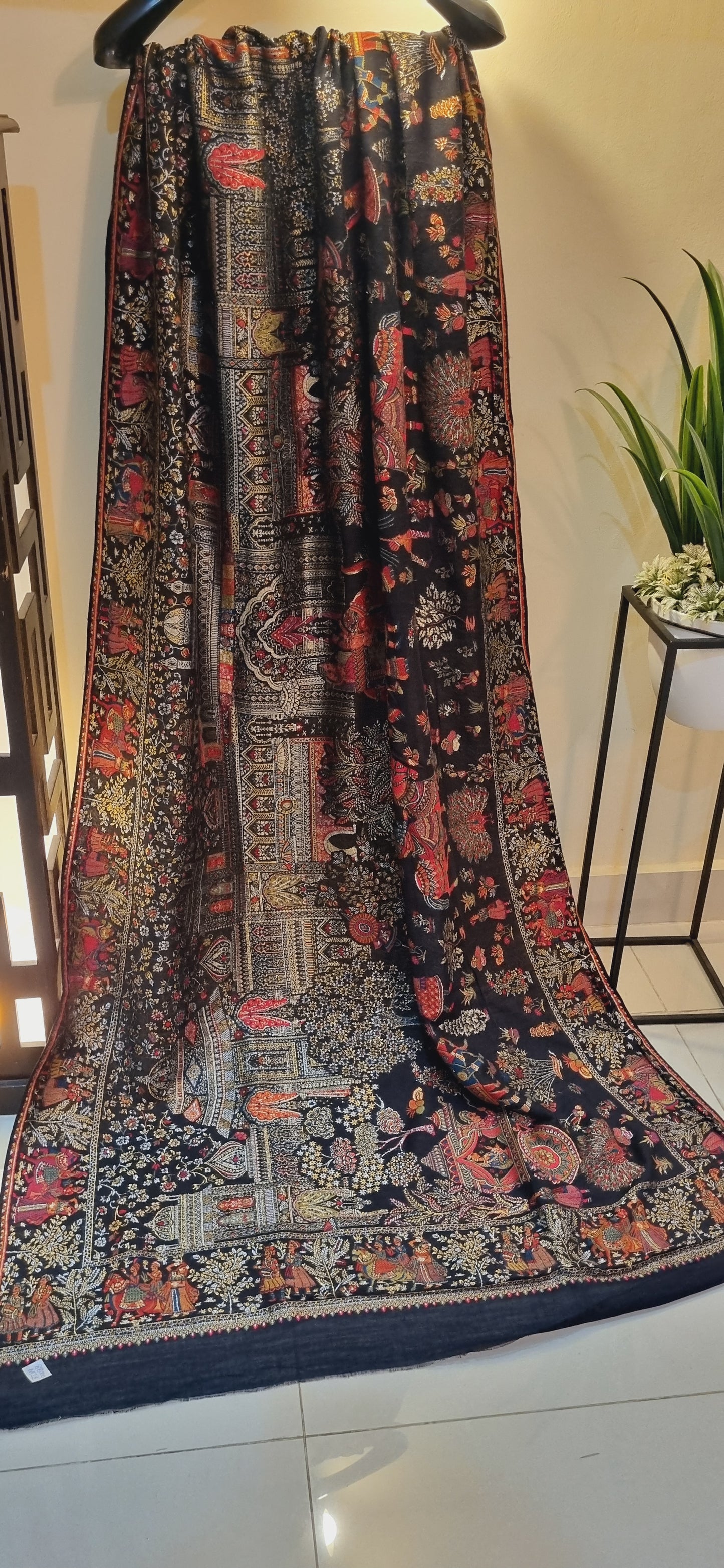 A Darbari royal moonlight kaani: shawl