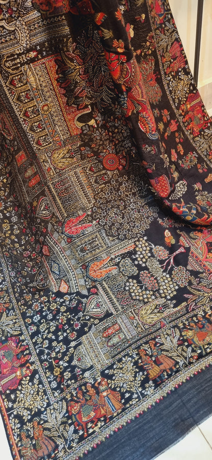 A Darbari royal moonlight kaani: shawl