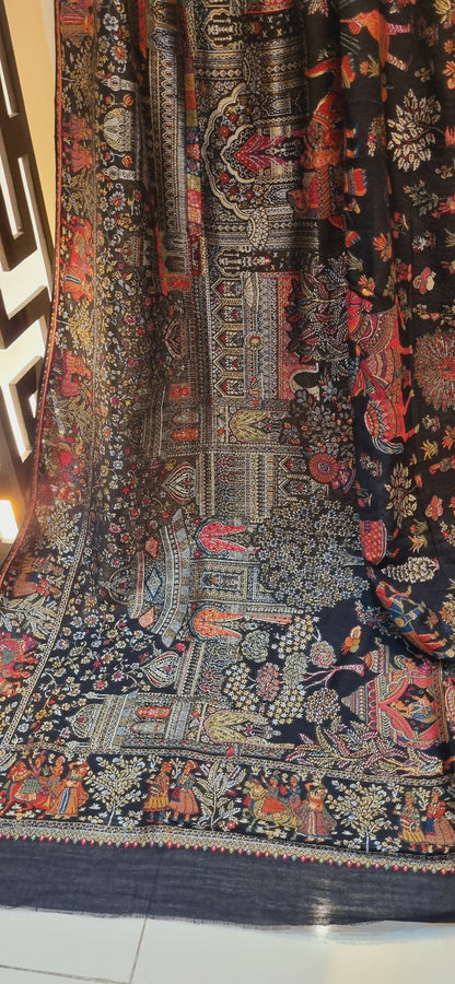 A Darbari royal moonlight kaani: shawl