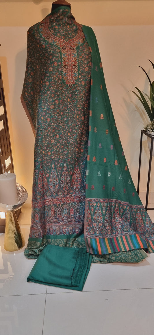 Kaani suit: Pashmina with mulberry silk