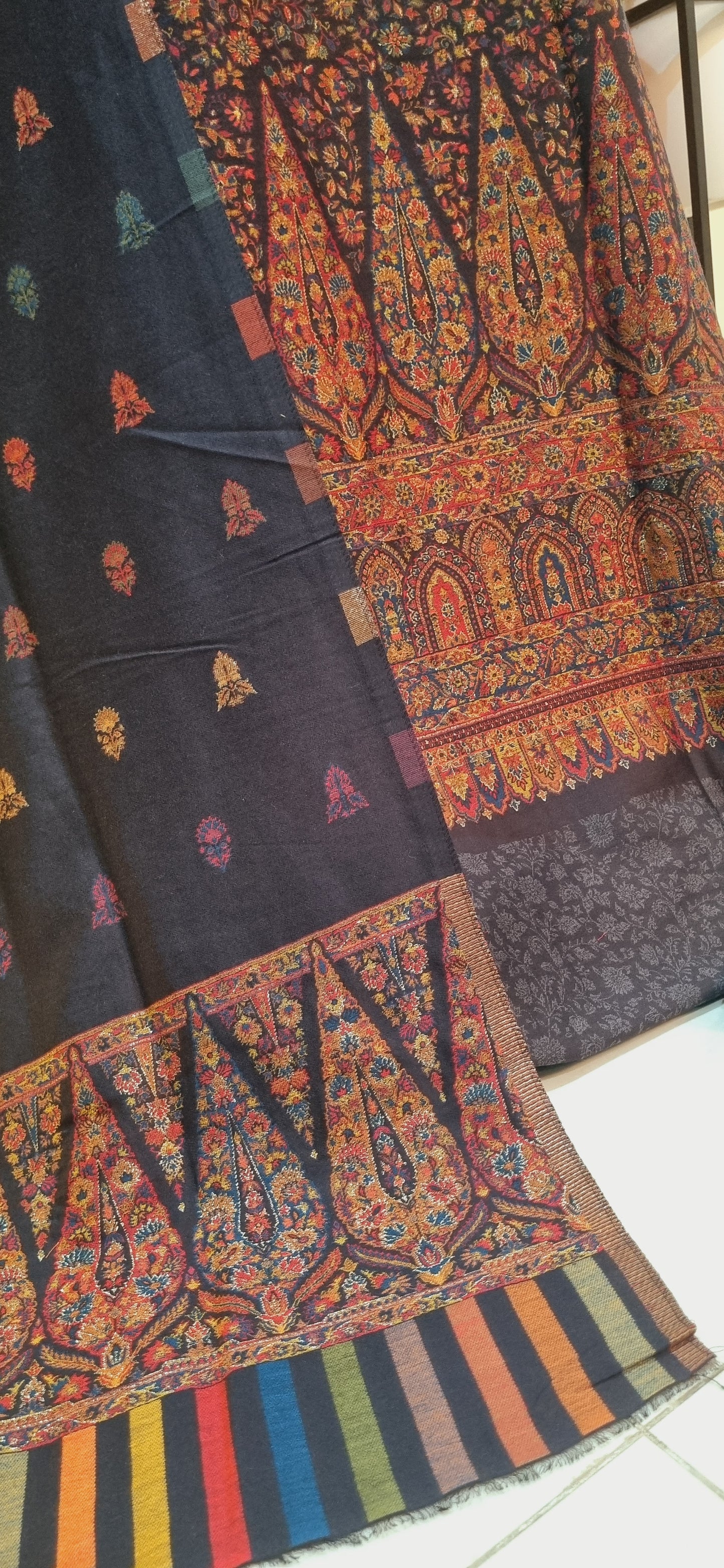 Kaani suit: Pashmina with mulberry silk