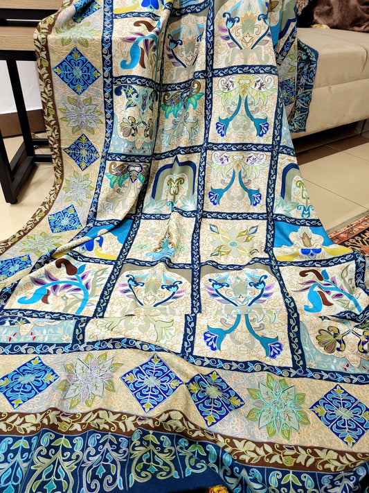 Reelkaar kalamkari: Embroidered shawl