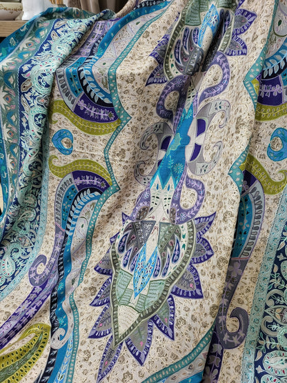 A Reelkaar kalamkari : Embroidered shawl