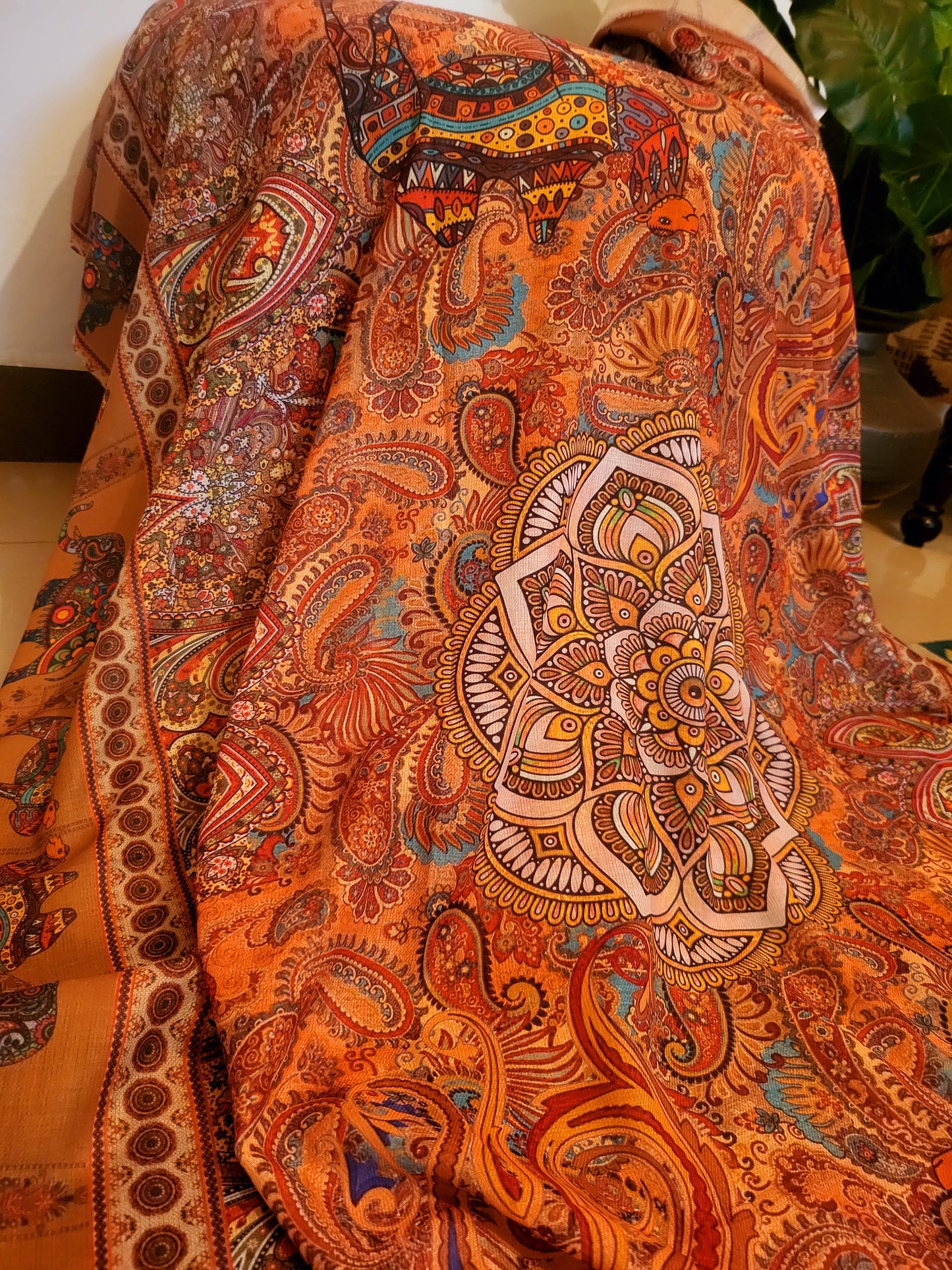 Shikargah pashmina : printed shawl