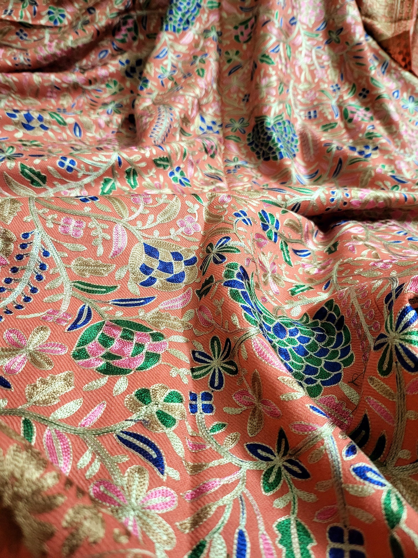 Paper machie : Embroidered shawl