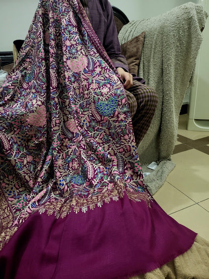 Paper machie : Embroidered shawl