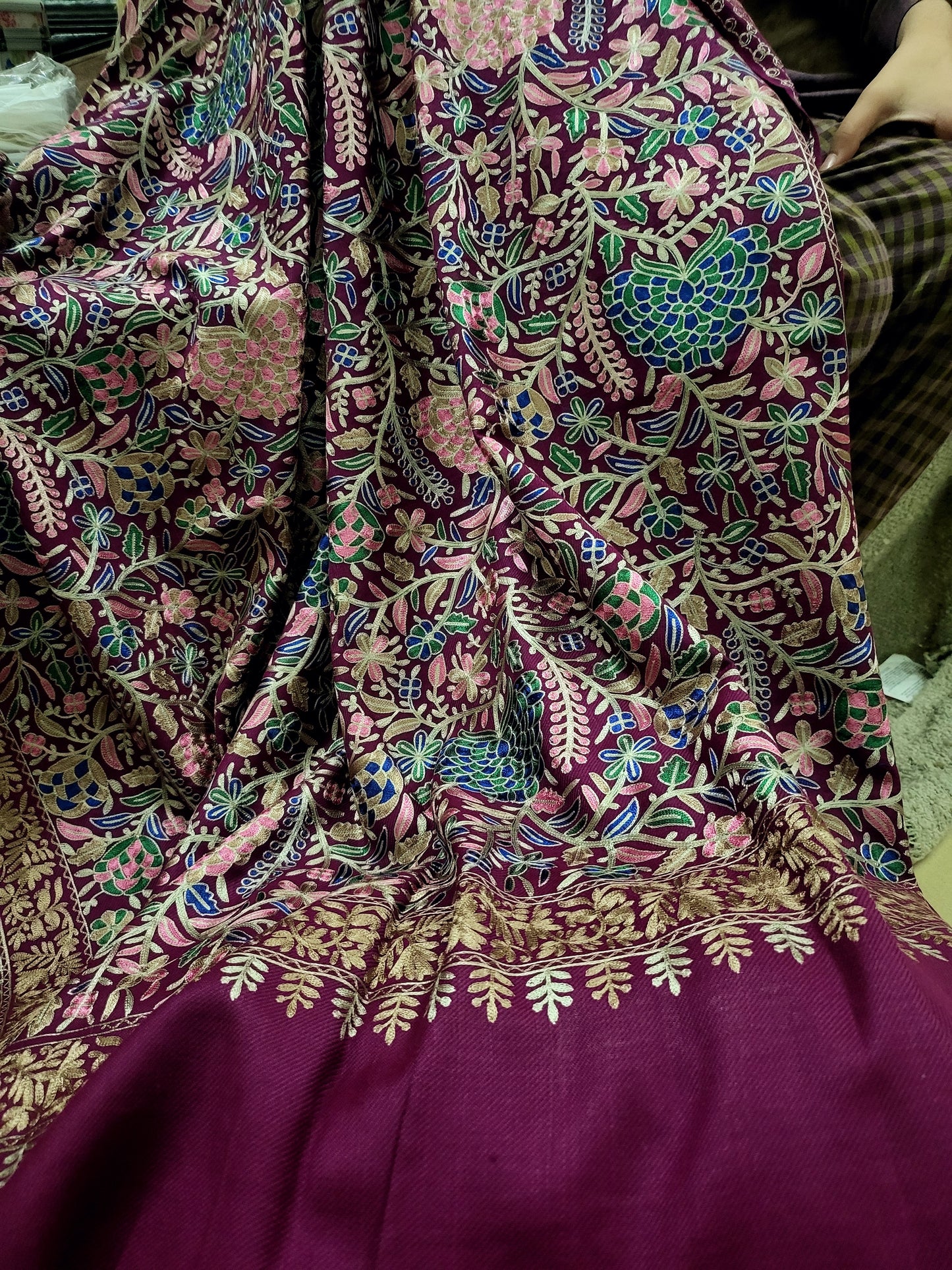 Paper machie : Embroidered shawl