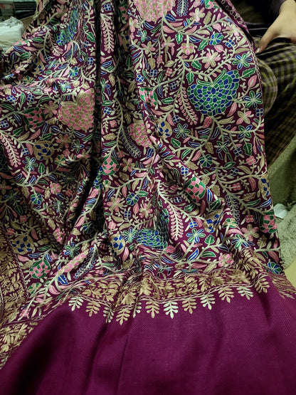 Paper machie : Embroidered shawl