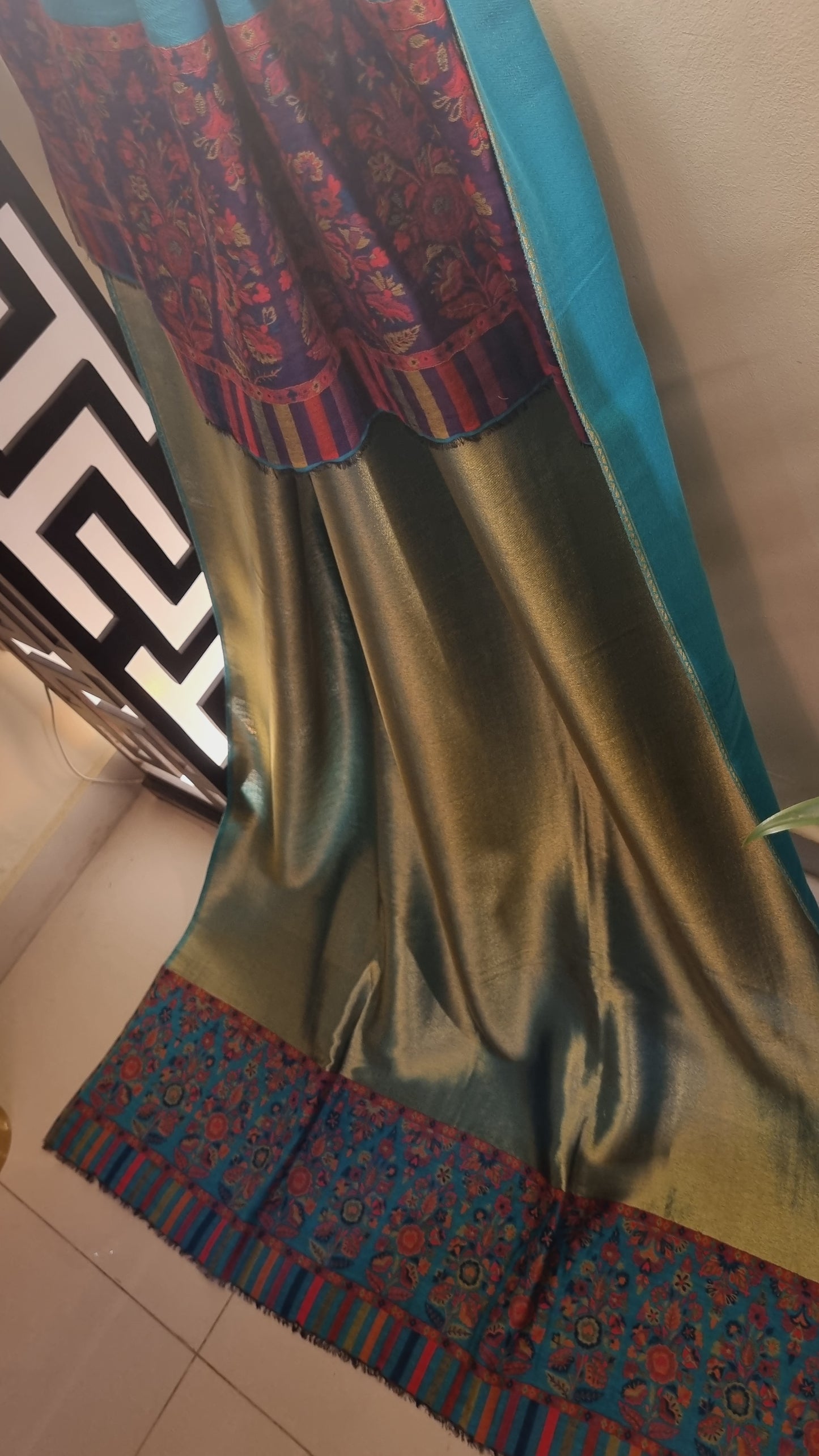 Kaani shawl: Moonlight Reversible