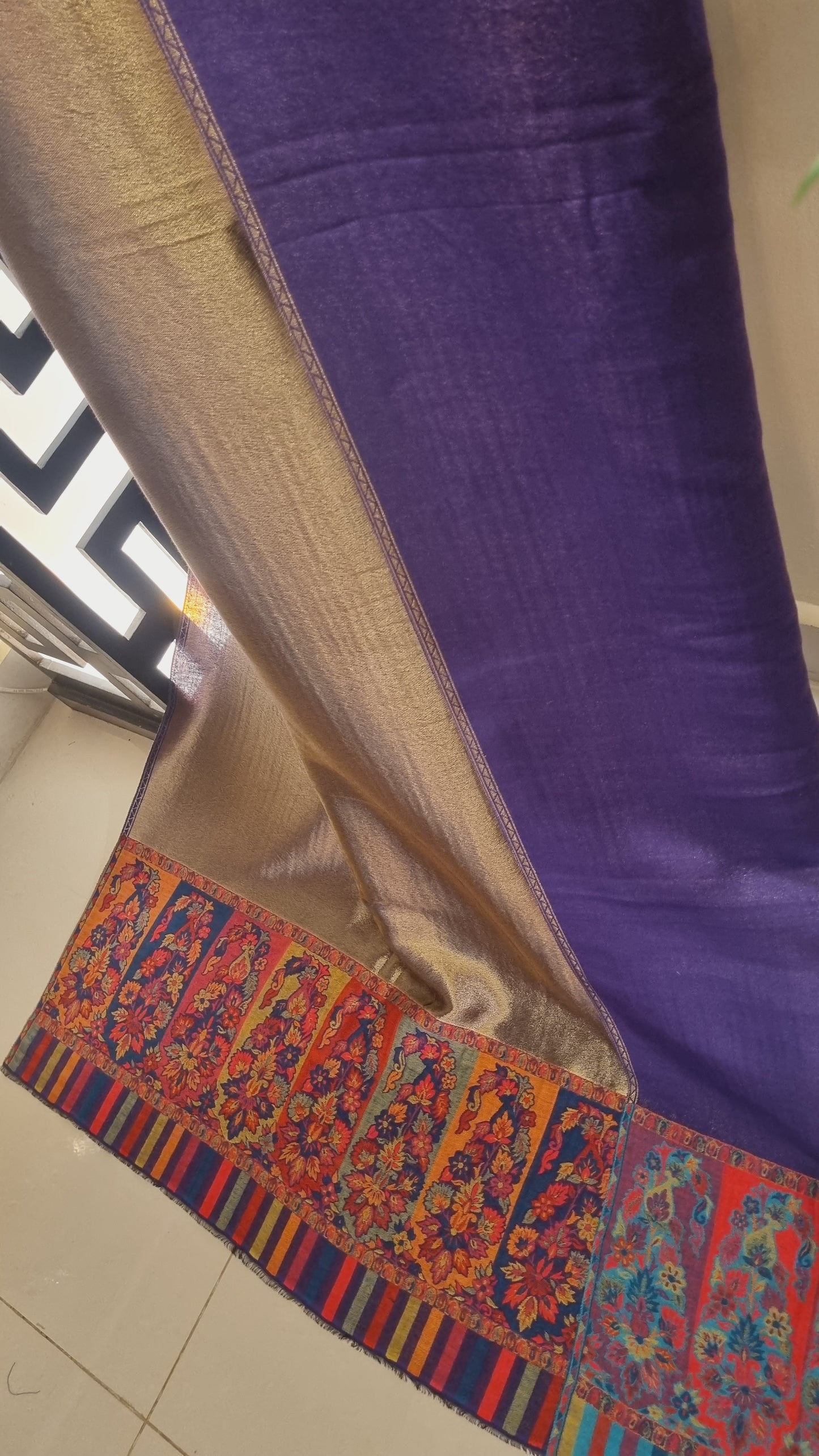 Kaani shawl: Moonlight Reversible