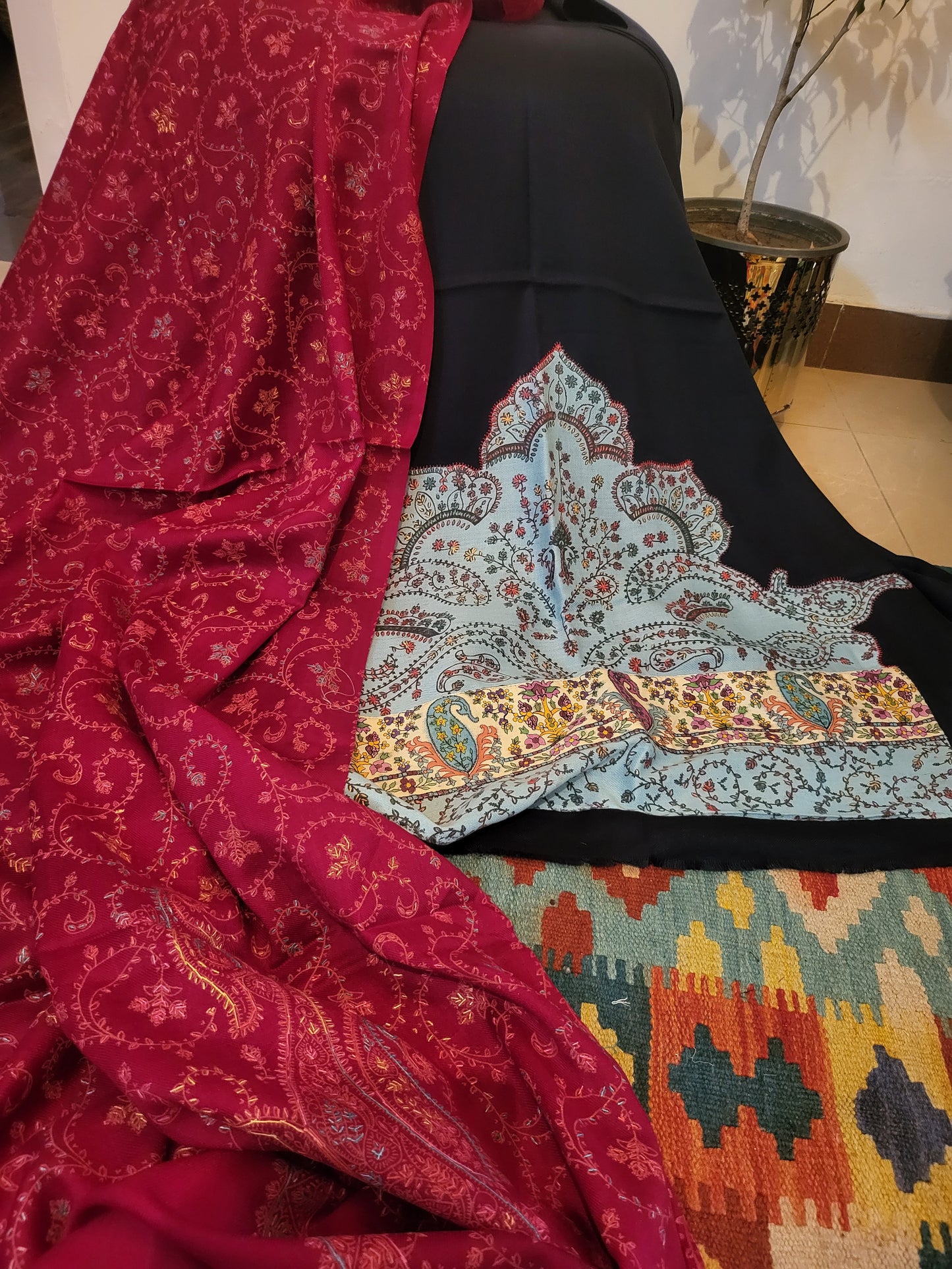 Kalamkari shirt : hand embroidered