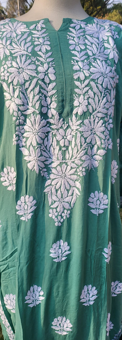 Chikankari shirt : Hand Embroidered