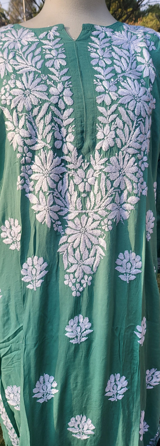 Chikankari shirt : Hand Embroidered