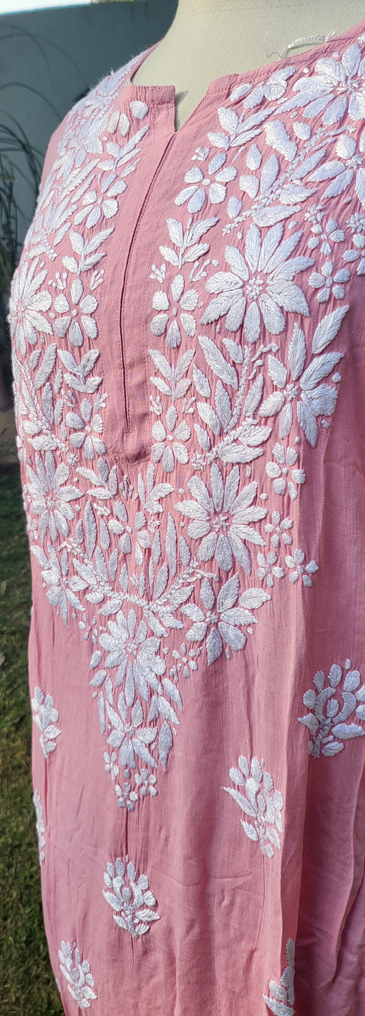 Chikankari shirt: Hand Embroidered
