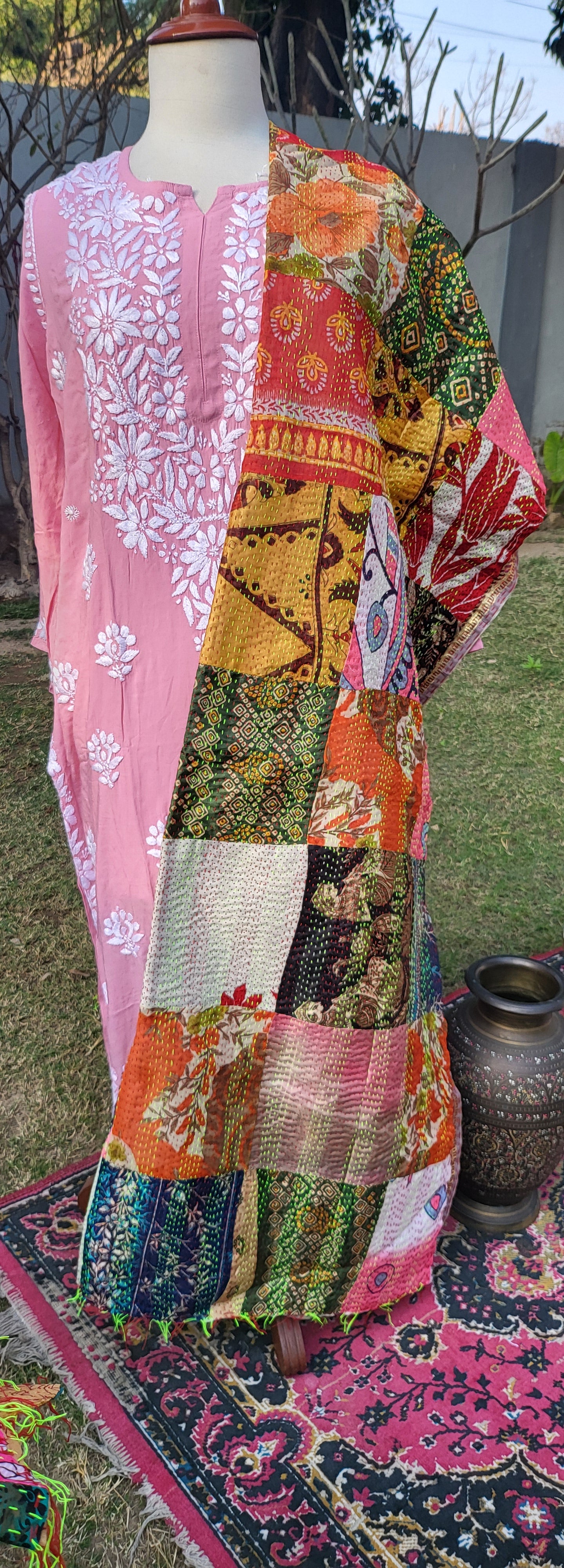 Chikankari shirt: Hand Embroidered