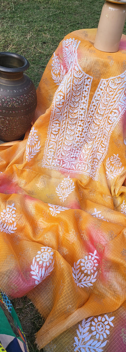 Chikankari shirt : Hand Embroidered