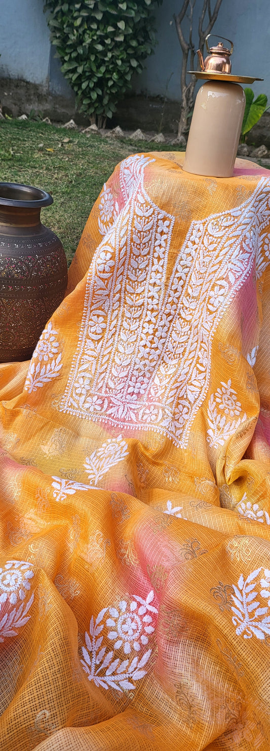 Chikankari shirt : Hand Embroidered