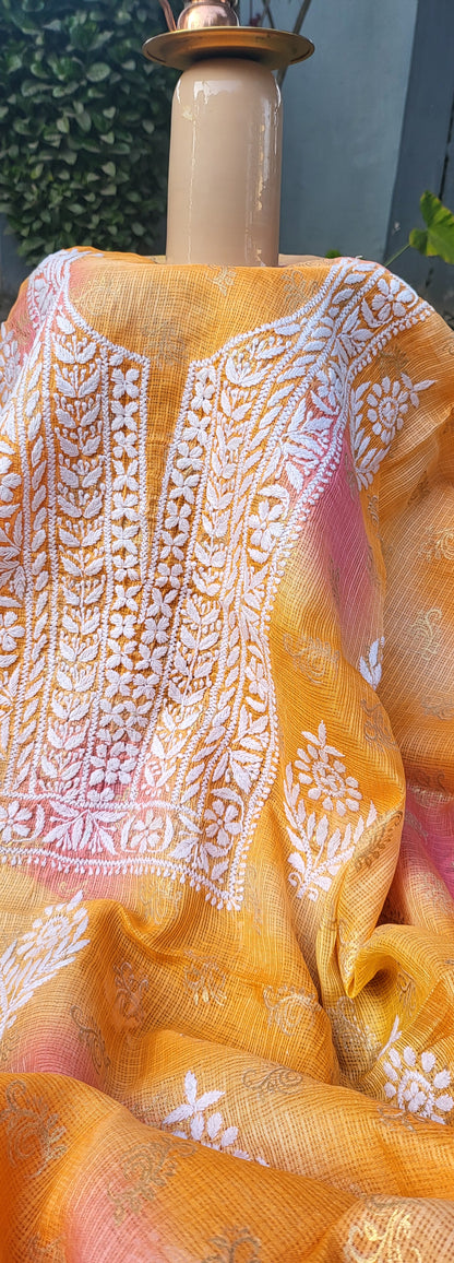 Chikankari shirt : Hand Embroidered