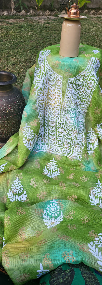 Chikankari shirt : Hand Embroidered