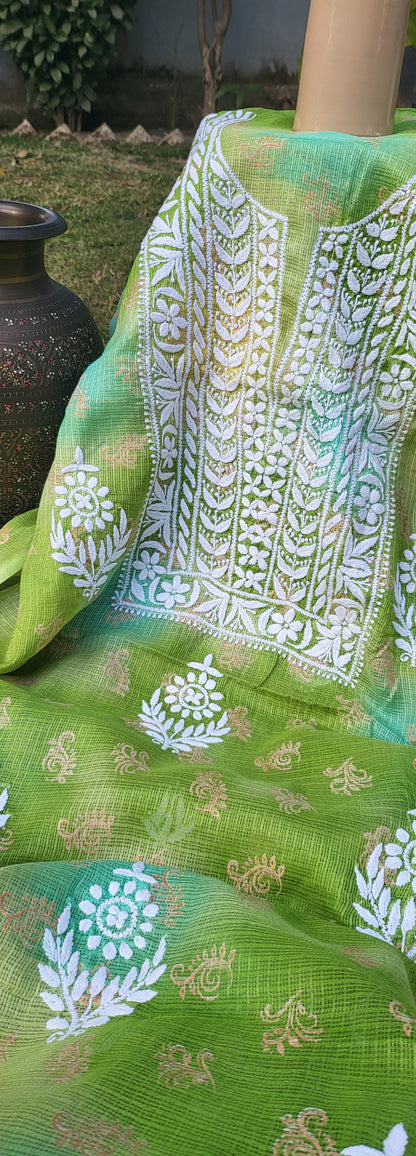 Chikankari shirt : Hand Embroidered