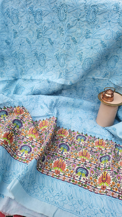 Kalamkari chikankari: Hand Embroidered