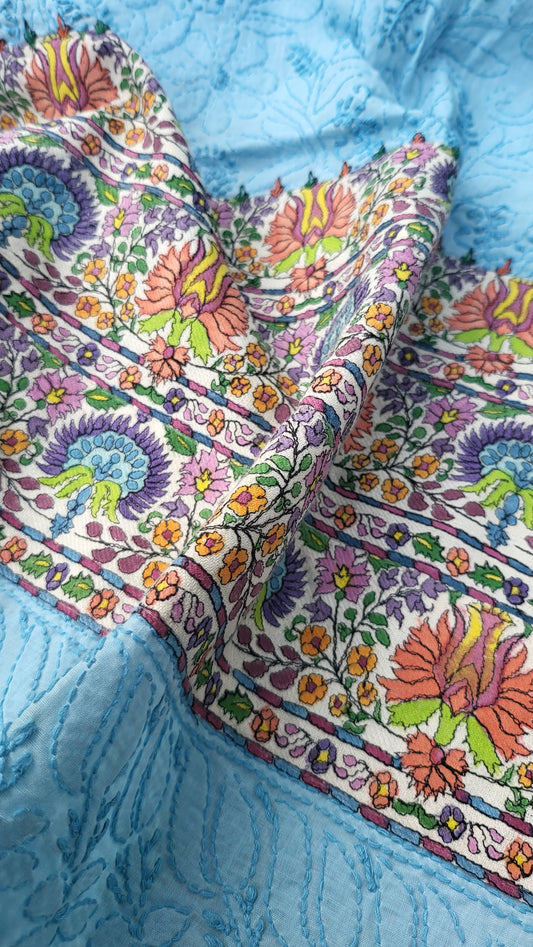 Kalamkari chikankari: Hand Embroidered