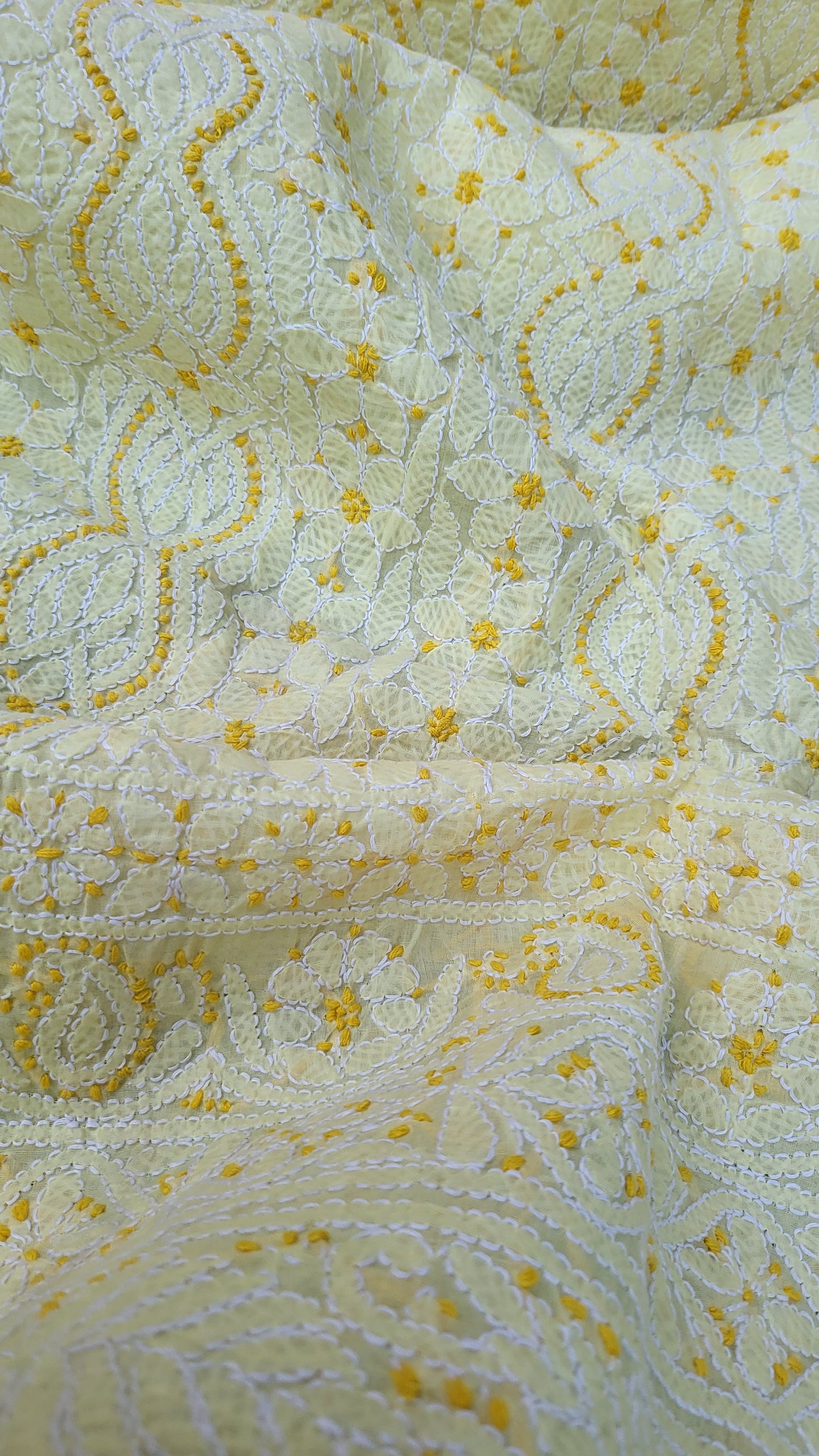 Chikankari shirt : Hand Embroidered