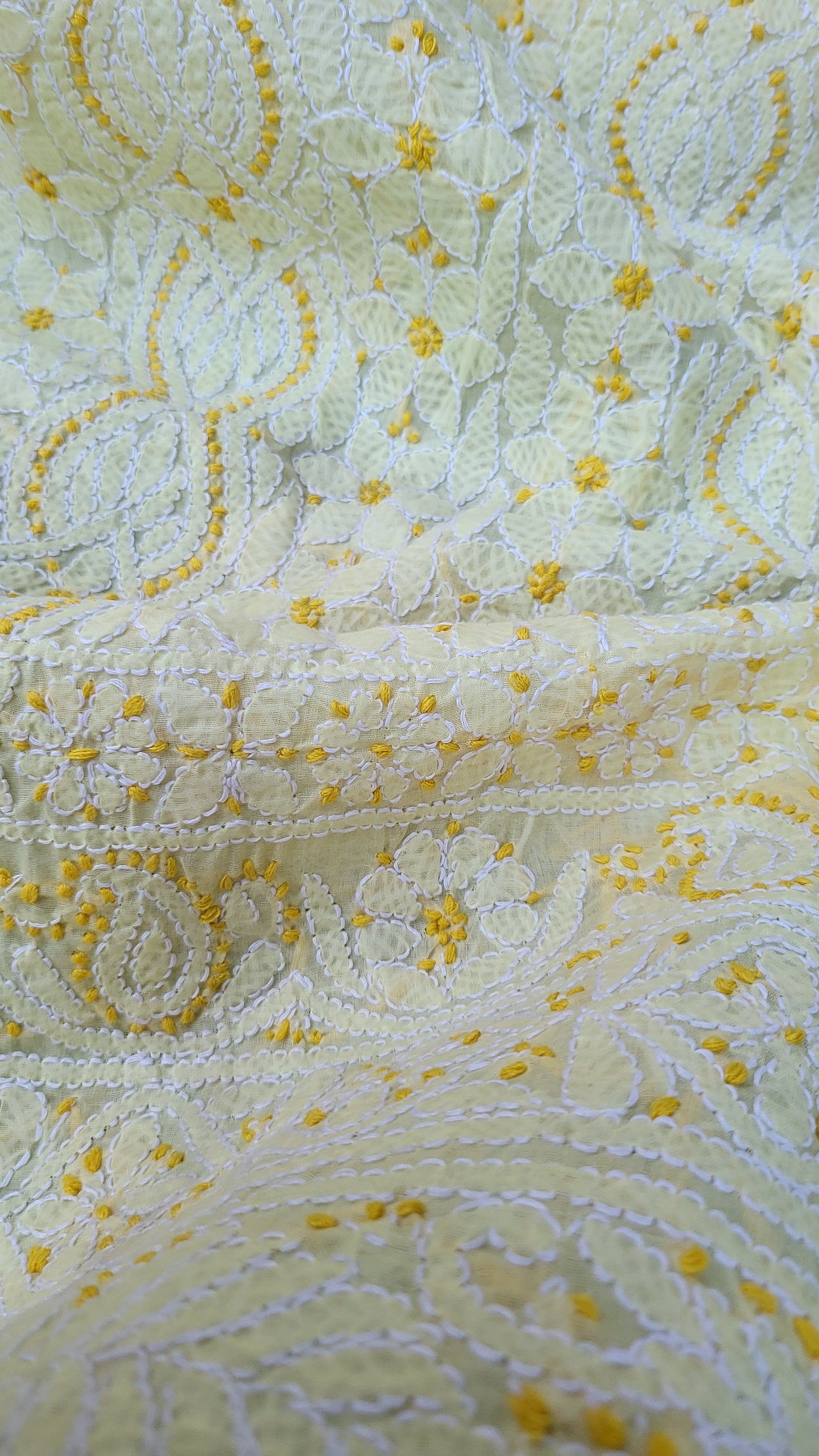 Chikankari shirt : Hand Embroidered