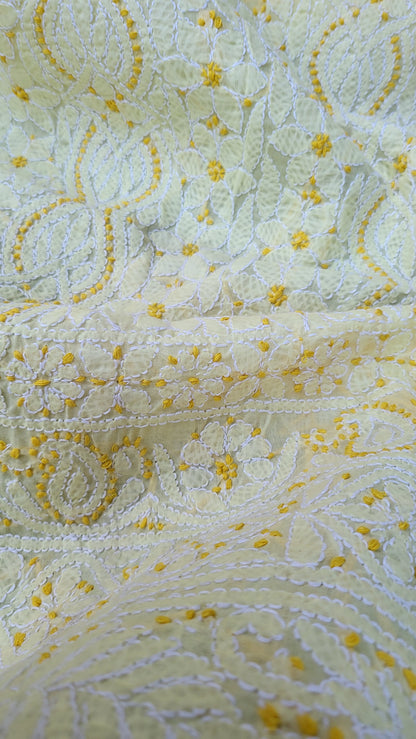 Chikankari shirt : Hand Embroidered