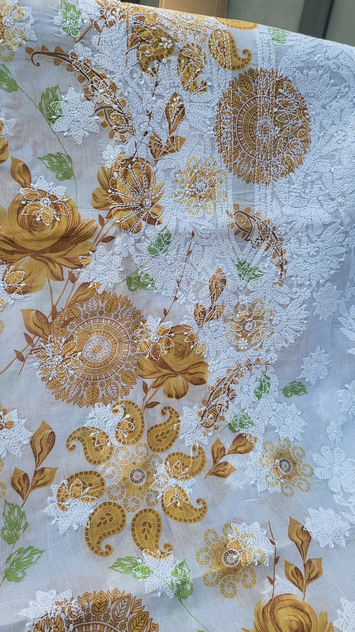 Chikankari shirt: Hand Embroidered