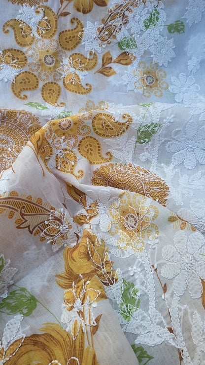 Chikankari shirt: Hand Embroidered