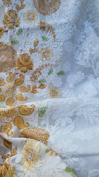 Chikankari shirt: Hand Embroidered