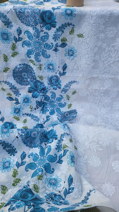 Chikankari shirt: Hand Embroidered