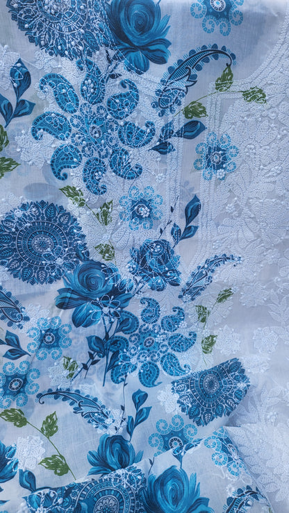 Chikankari shirt: Hand Embroidered