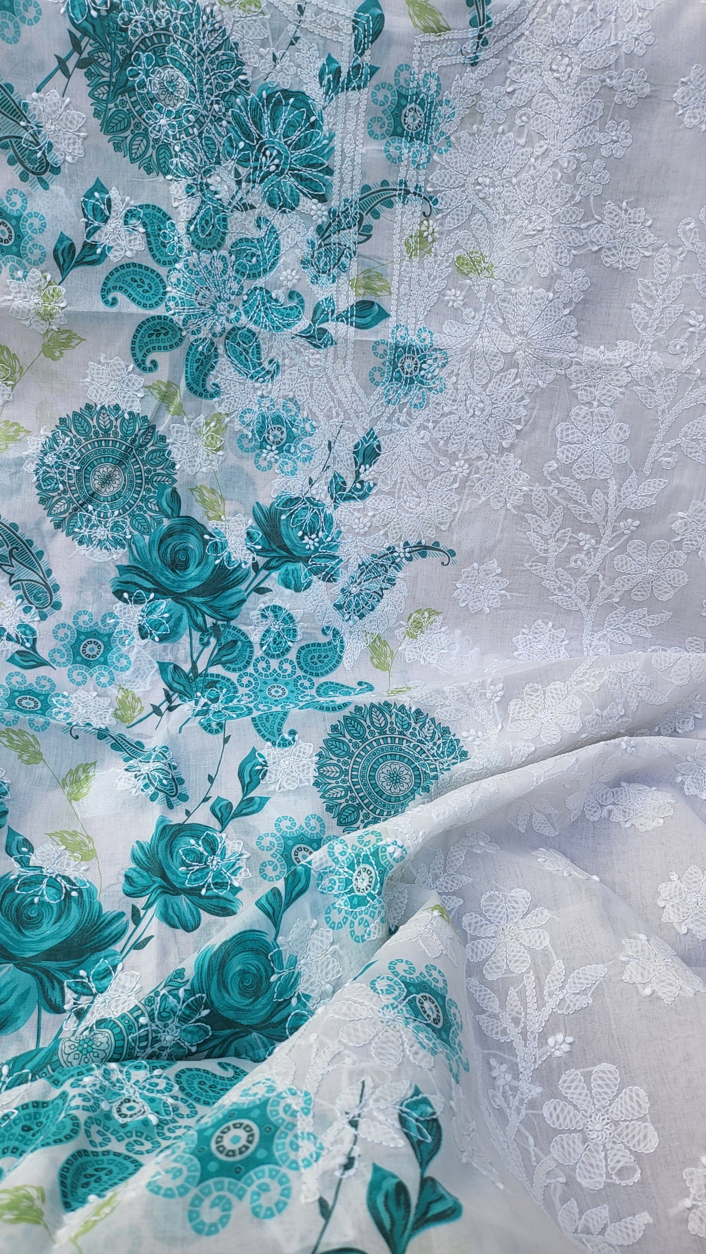 Chikankari shirt : Hand Embroidered