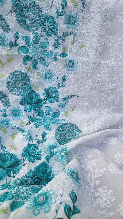 Chikankari shirt : Hand Embroidered