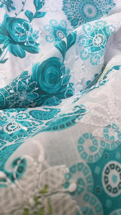 Chikankari shirt : Hand Embroidered