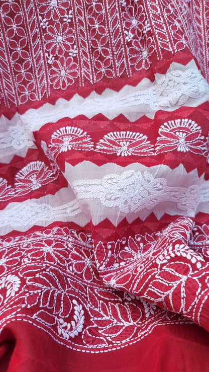 Chikankari shirt: Hand Embroidered