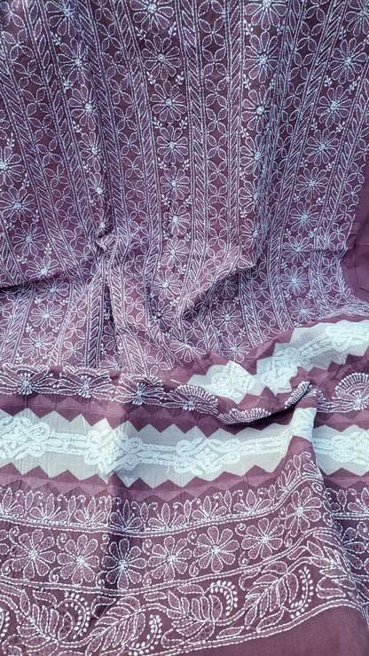 Chikankari shirt : Hand Embroidered