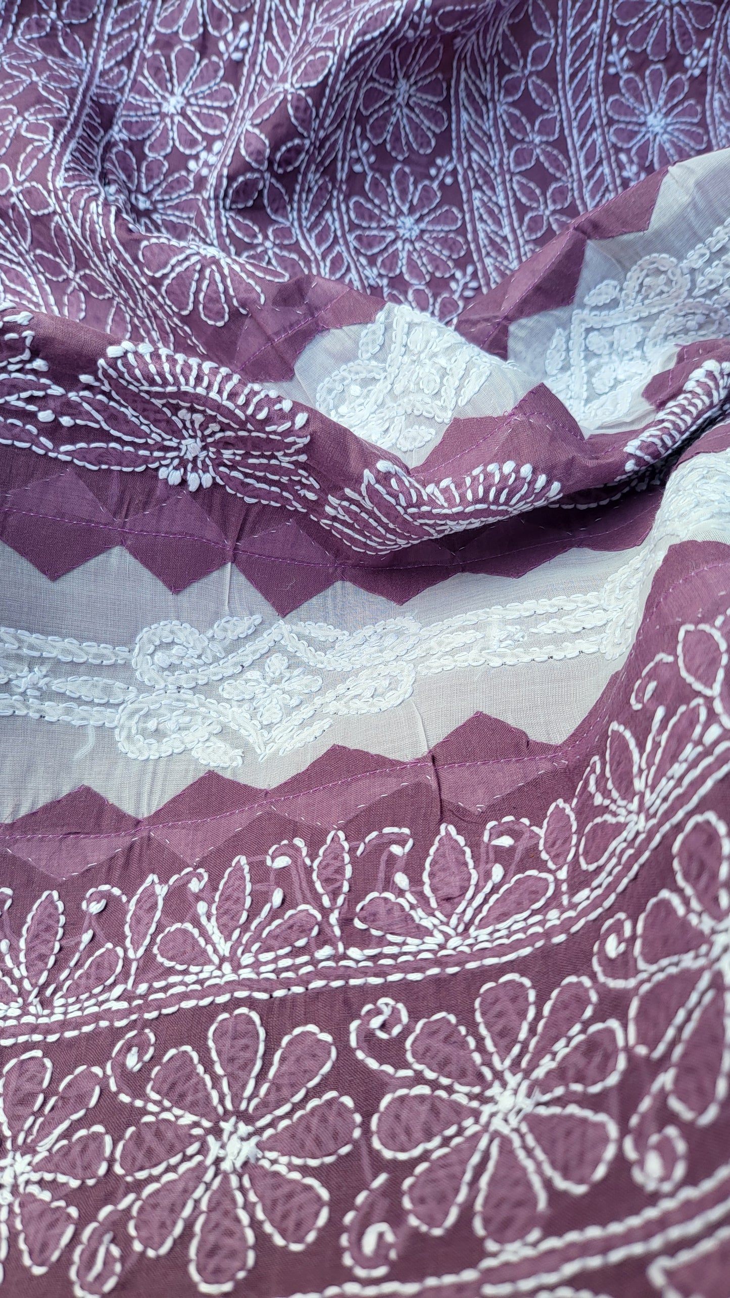 Chikankari shirt : Hand Embroidered