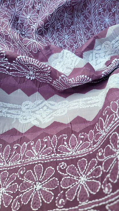 Chikankari shirt : Hand Embroidered