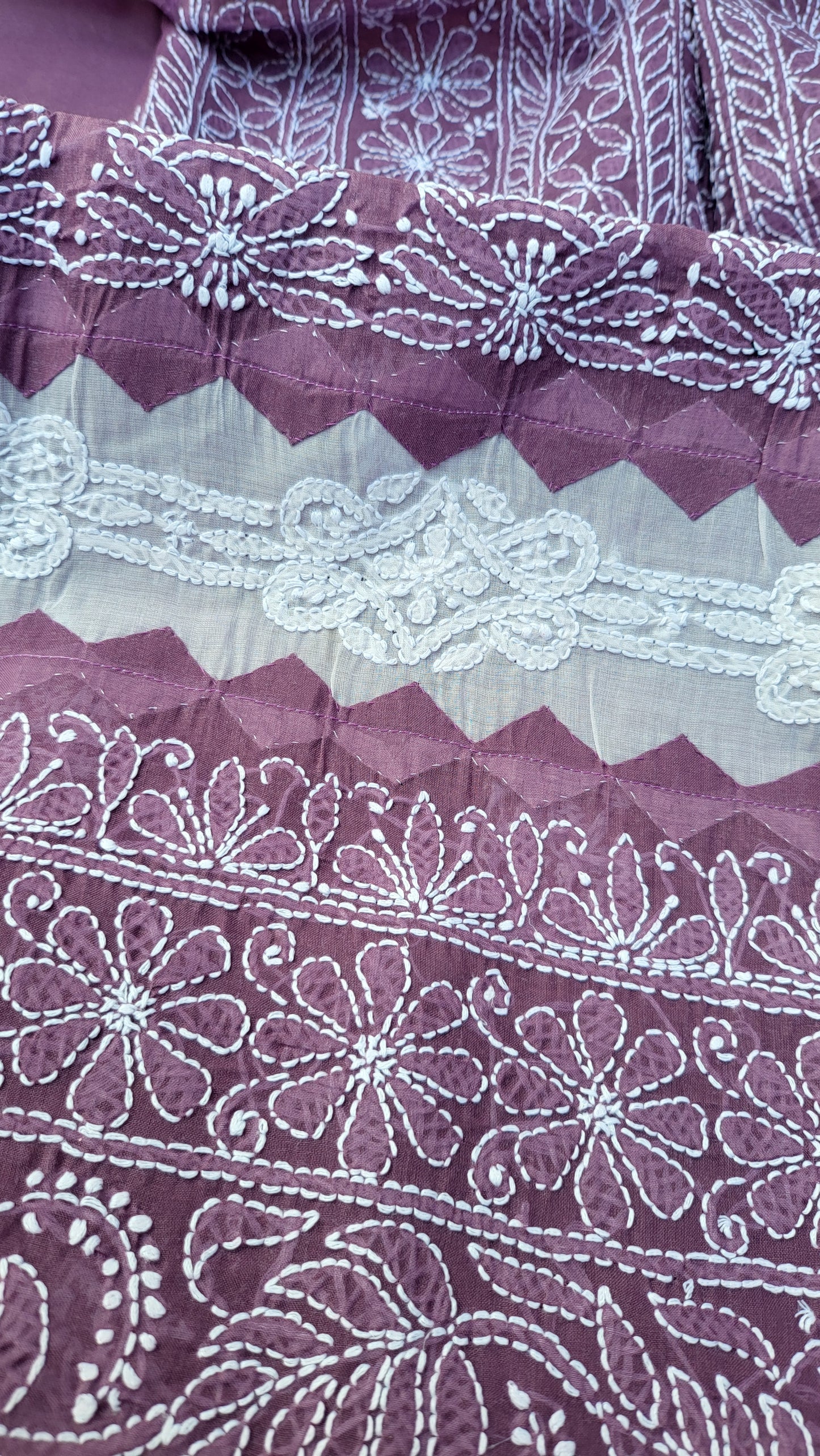 Chikankari shirt : Hand Embroidered
